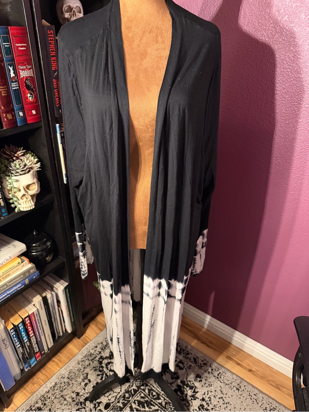 Open Front Tie-Dye Long Cardigan/Duster by Lane Bryant
